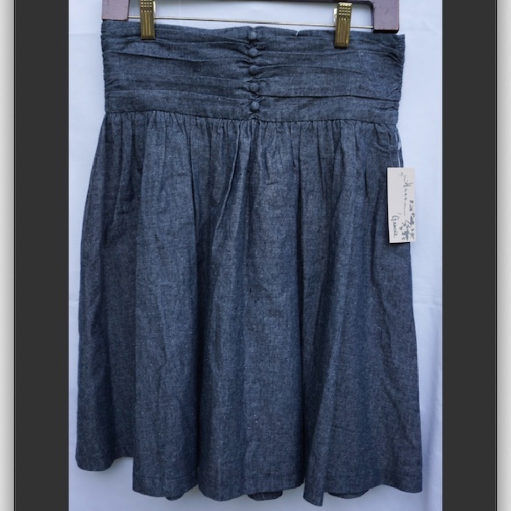 Pleated, A-line Cotten Skirt
